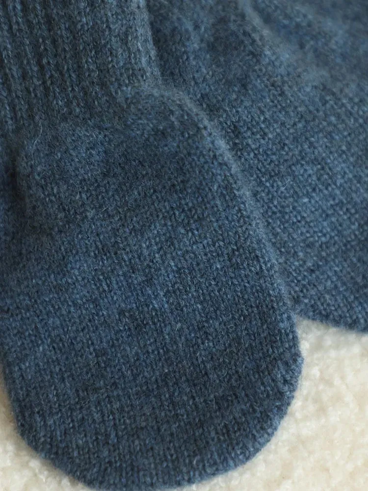 100% Baby Cashmere Knitted Mittens