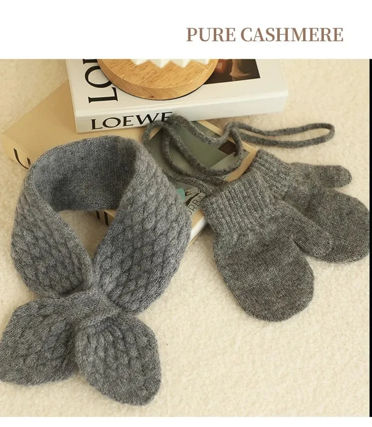 100% Baby Cashmere Knitted Mittens