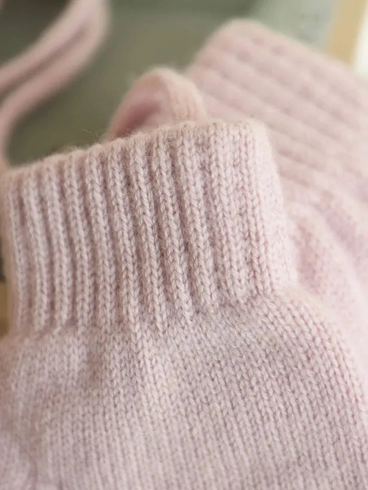 100% Baby Cashmere Knitted Mittens