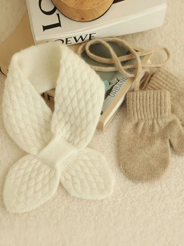 100% Baby Cashmere Knitted Mittens