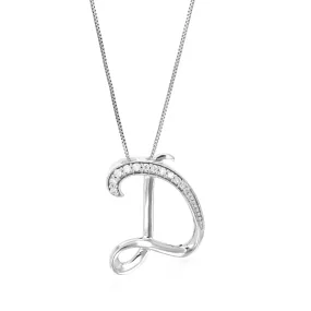 1/12 cttw Round Cut 11 Stones Lab Grown Diamond Pendant Necklace .925 Sterling Silver 1/2 Inch With 18 Inch Chain