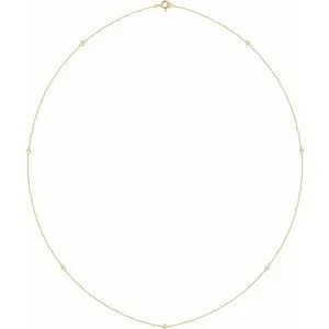 14K Yellow 1/5 CTW Lab-Grown Diamond 3-Station 18" Necklace