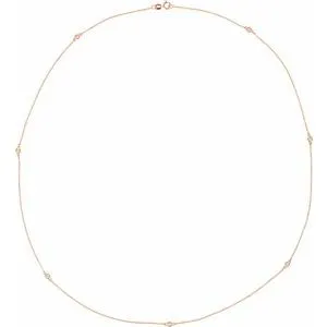 14K Yellow 1/5 CTW Lab-Grown Diamond 3-Station 18" Necklace