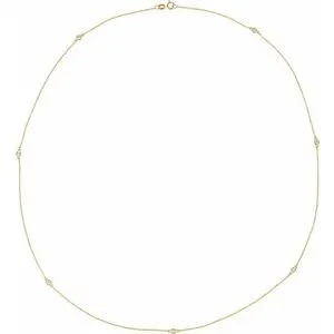 14K Yellow 1/5 CTW Lab-Grown Diamond 3-Station 18" Necklace