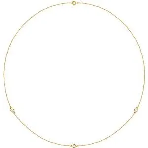 14K Yellow 1/5 CTW Lab-Grown Diamond 3-Station 18" Necklace