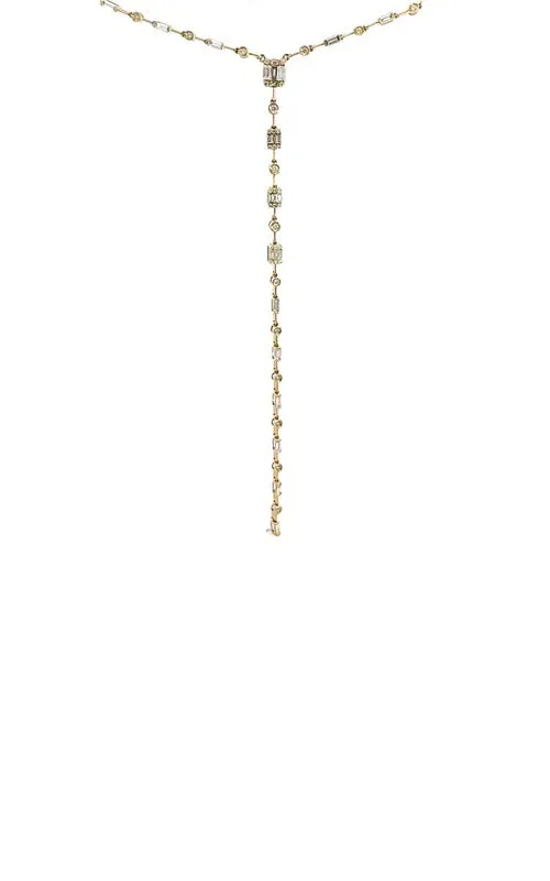 14K YELLOW GOLD  DIAMOND Y-NECKLACE  G15104