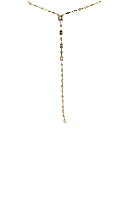 14K YELLOW GOLD  DIAMOND Y-NECKLACE  G15104