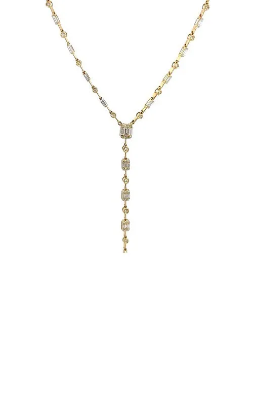 14K YELLOW GOLD  DIAMOND Y-NECKLACE  G15104