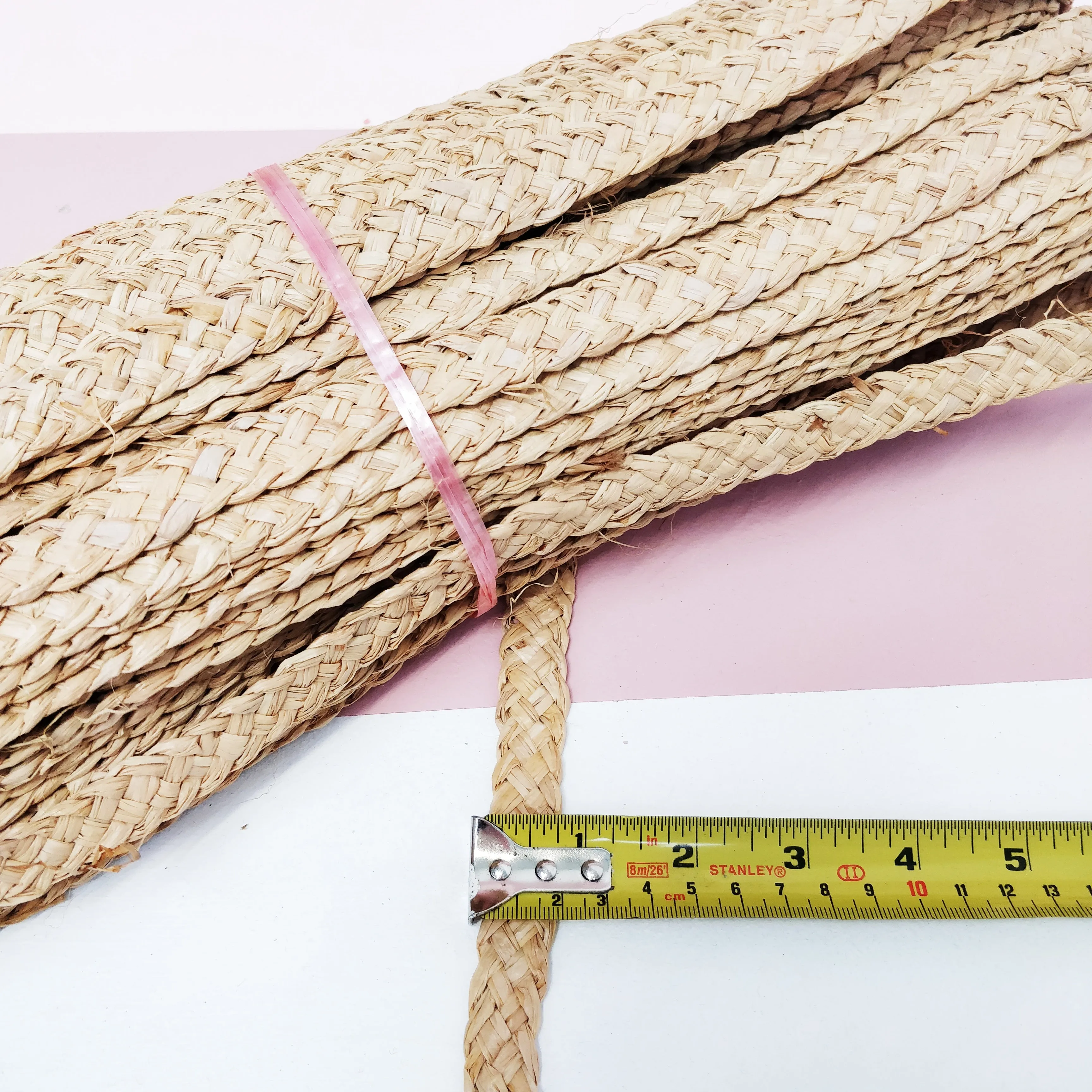 20mm Vintage 1980s Natural Raffia Millinery Braid