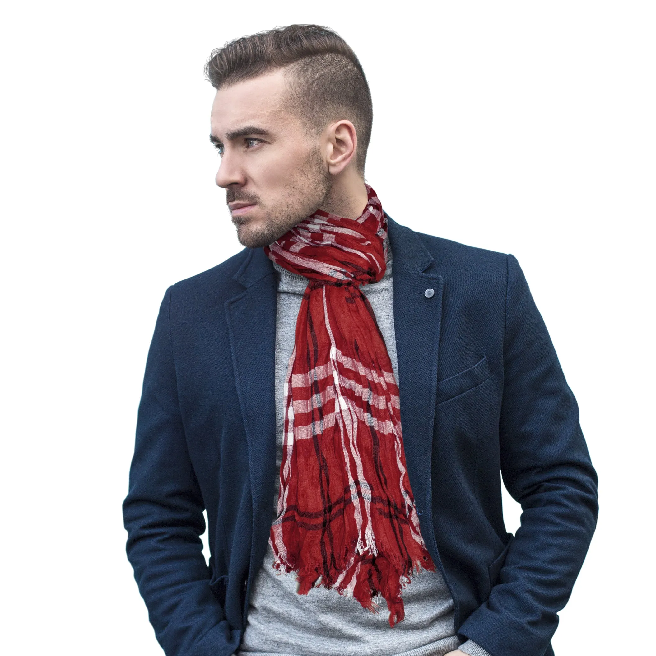 Atlanta Falcons Crinkle Scarf Plaid