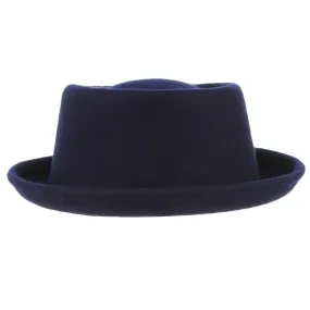 Autumn Winter Wool Curved Brim Dress Fedora Hat