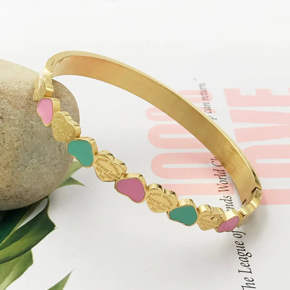 Bangle Heart Bracelet 18k Gold