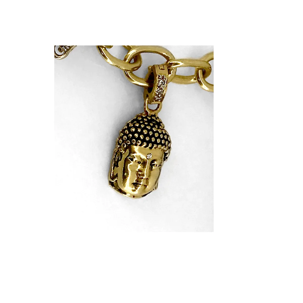 'Buddha of Wisdom' Charm 18kt Green Gold