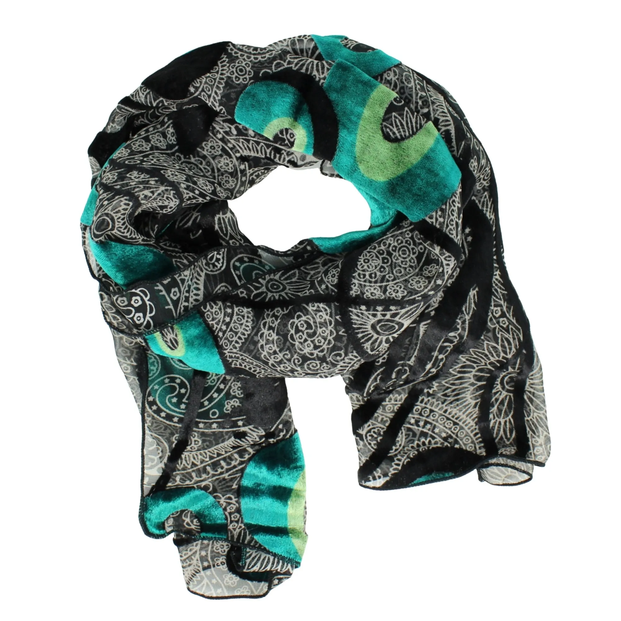 Burnout Velvet Scarf