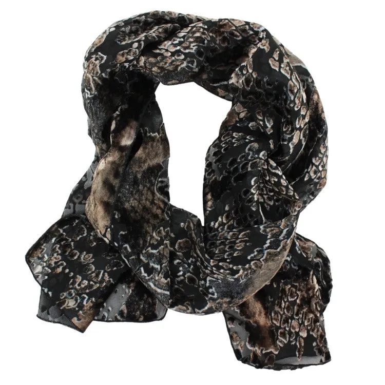 Burnout Velvet Scarf