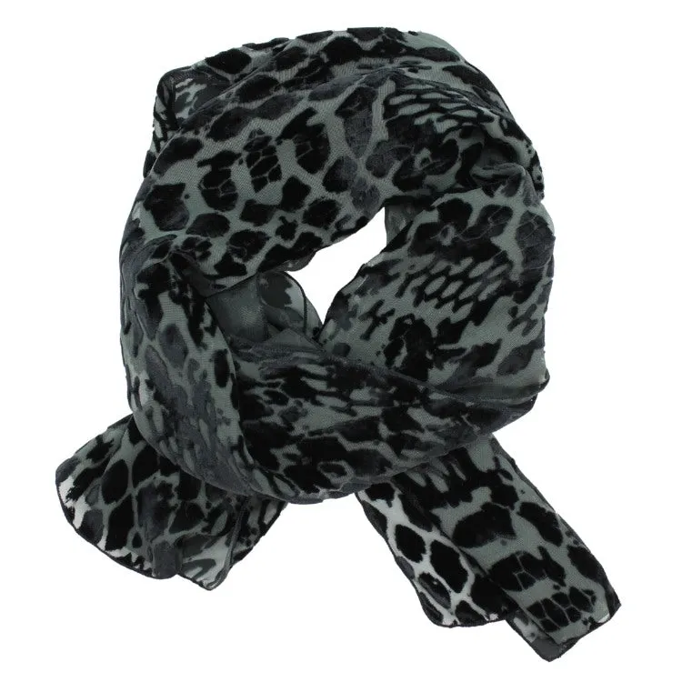 Burnout Velvet Scarf