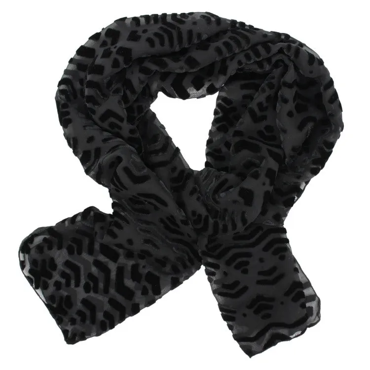 Burnout Velvet Scarf