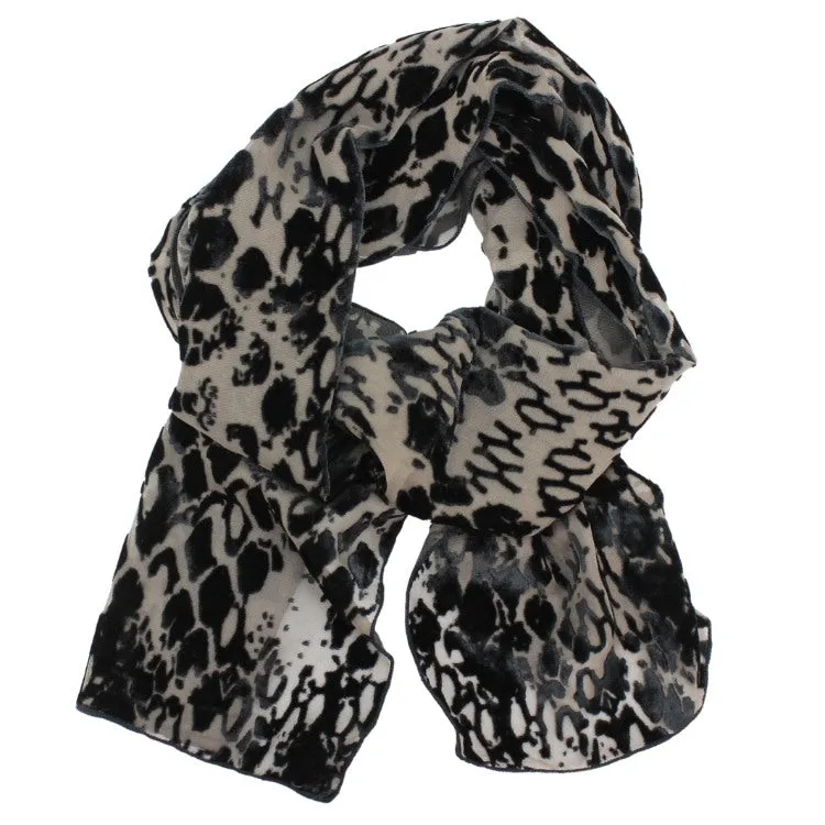 Burnout Velvet Scarf