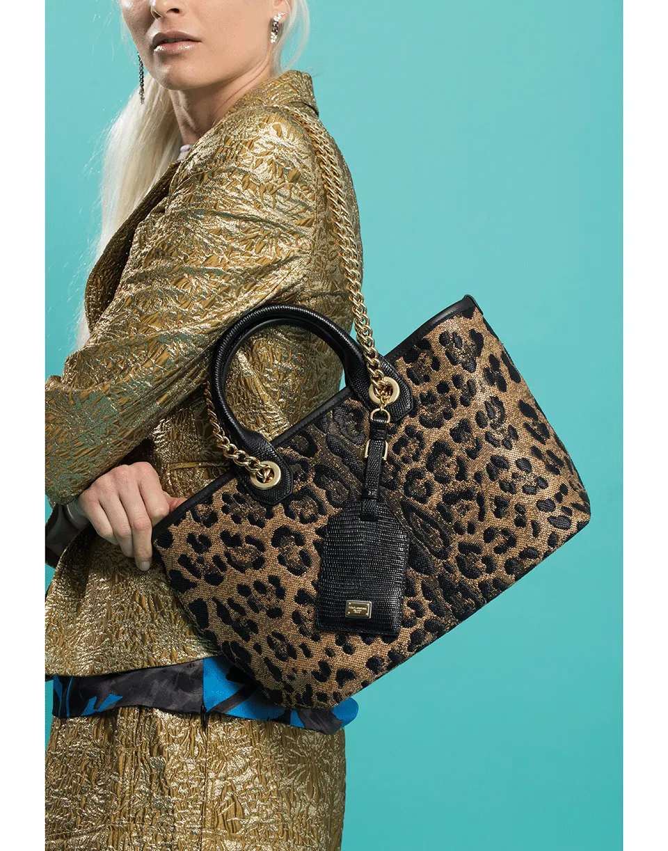 Capri Leopard Print Mini Tote