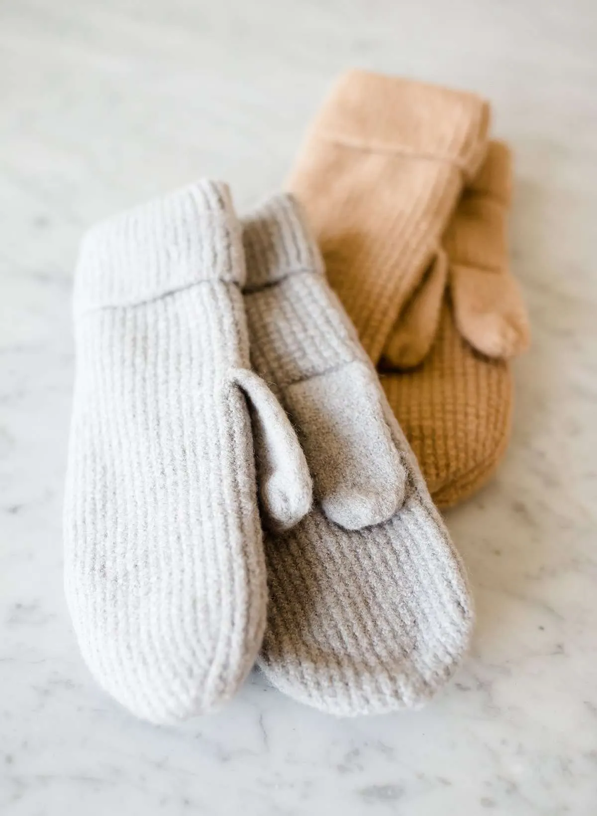 Cashmere Waffle Knit Mittens