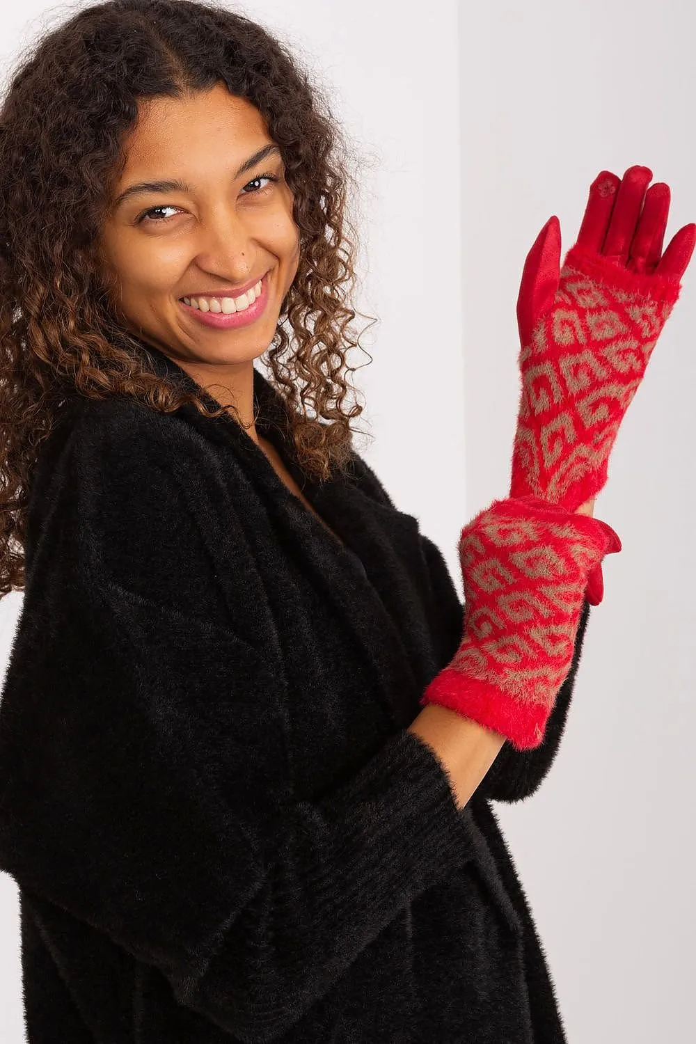 Chic Floral Touchscreen Winter Gloves