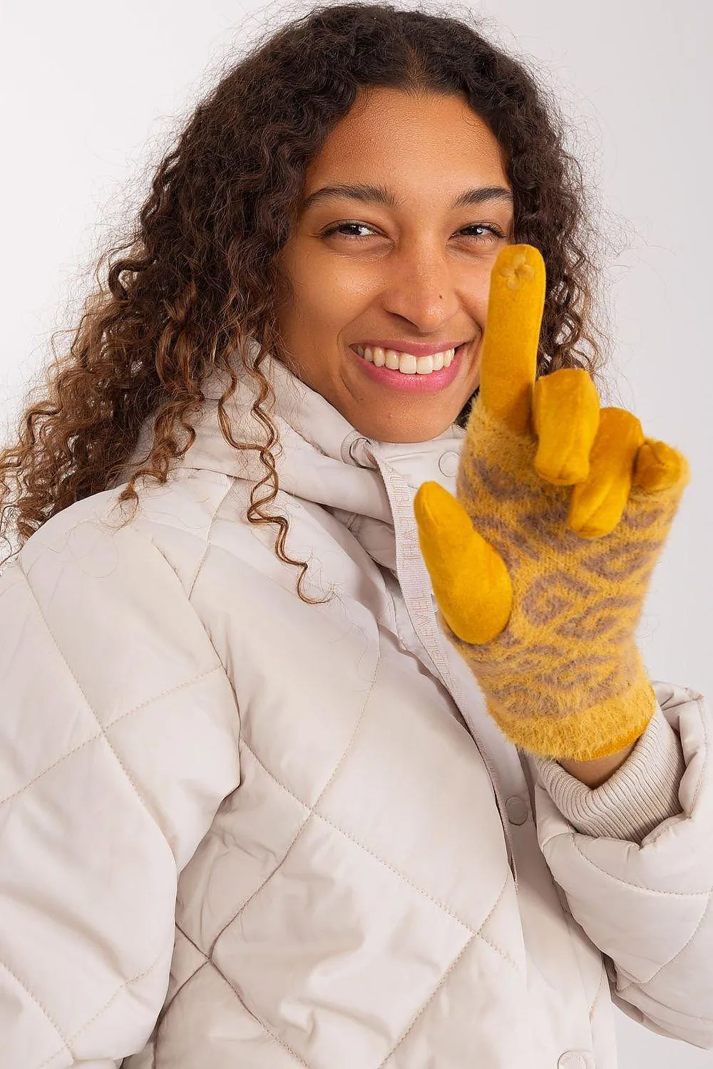 Chic Floral Touchscreen Winter Gloves