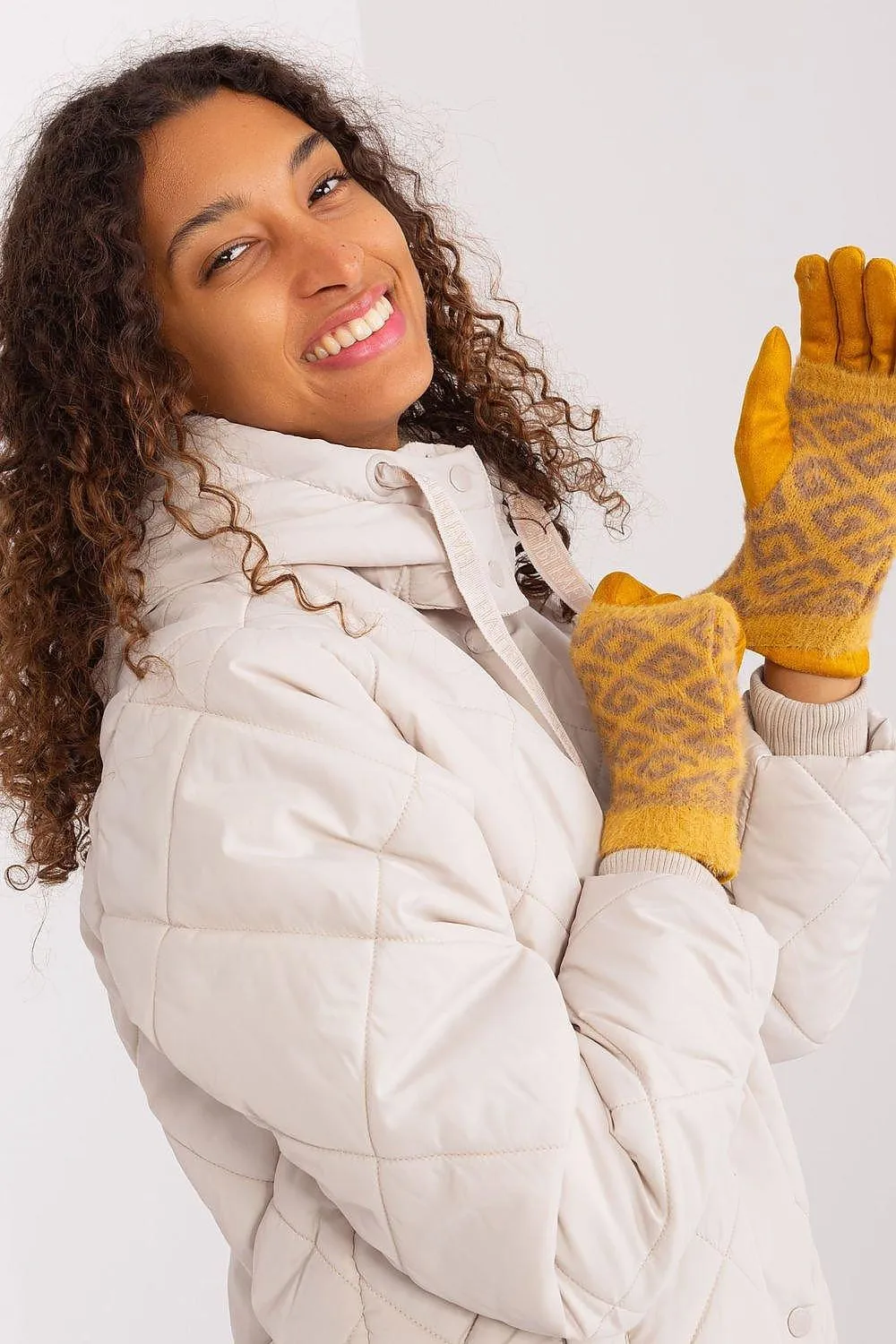 Chic Floral Touchscreen Winter Gloves