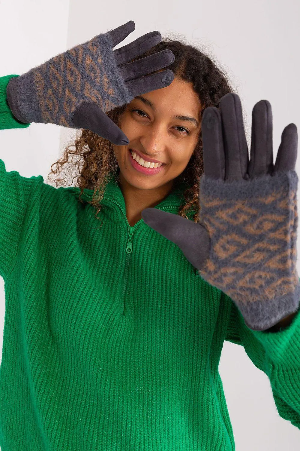 Chic Floral Touchscreen Winter Gloves