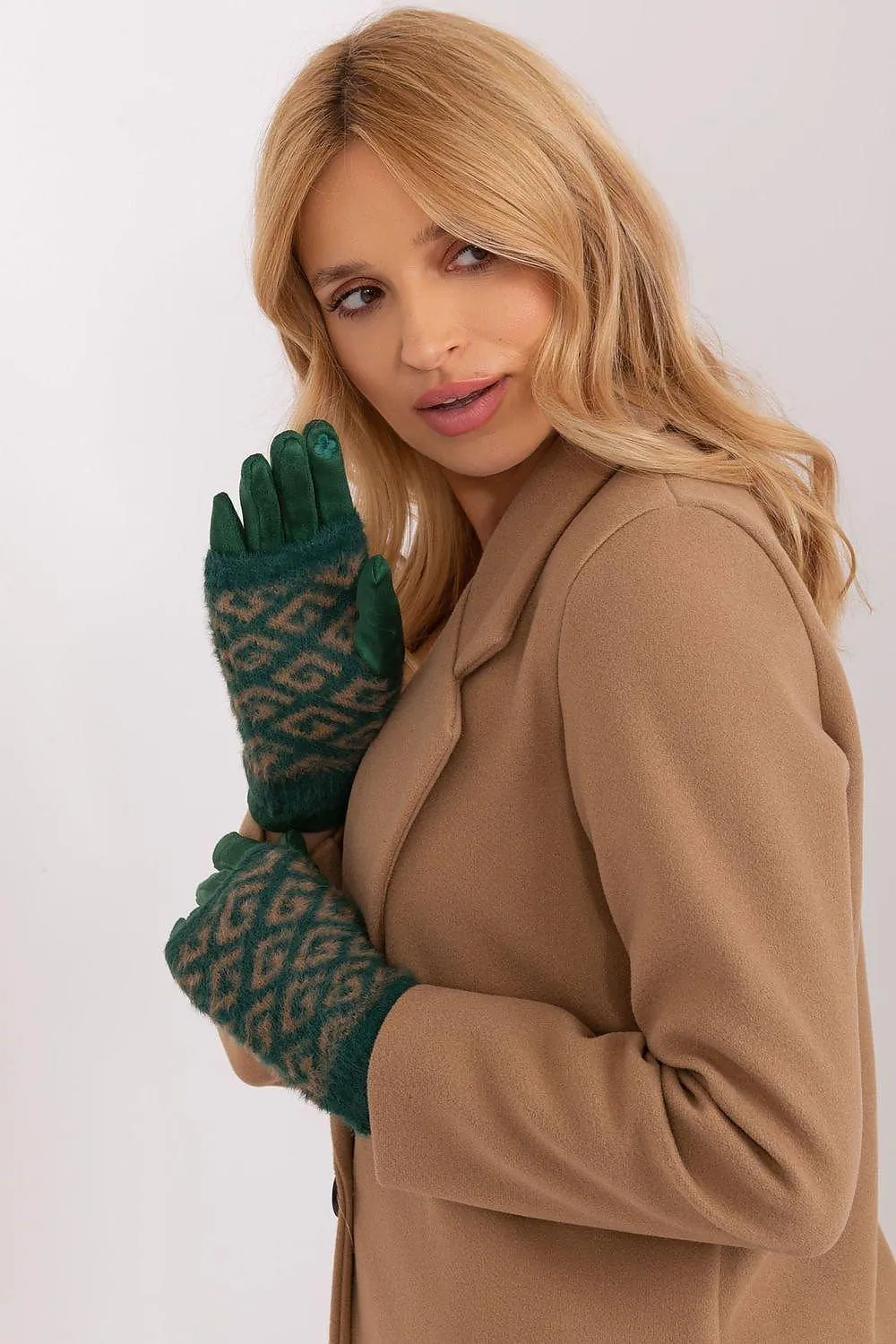 Chic Floral Touchscreen Winter Gloves