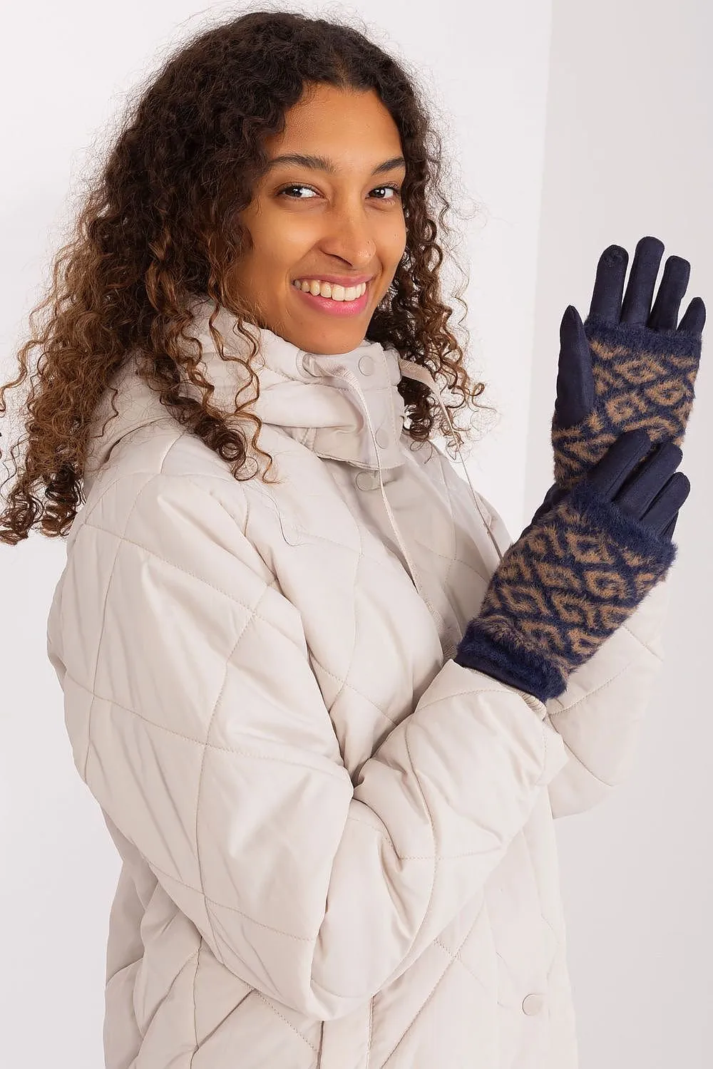 Chic Floral Touchscreen Winter Gloves