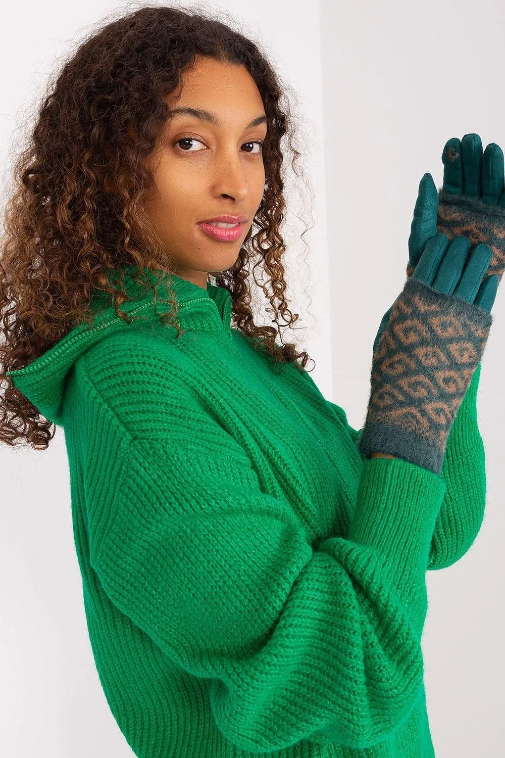 Chic Floral Touchscreen Winter Gloves