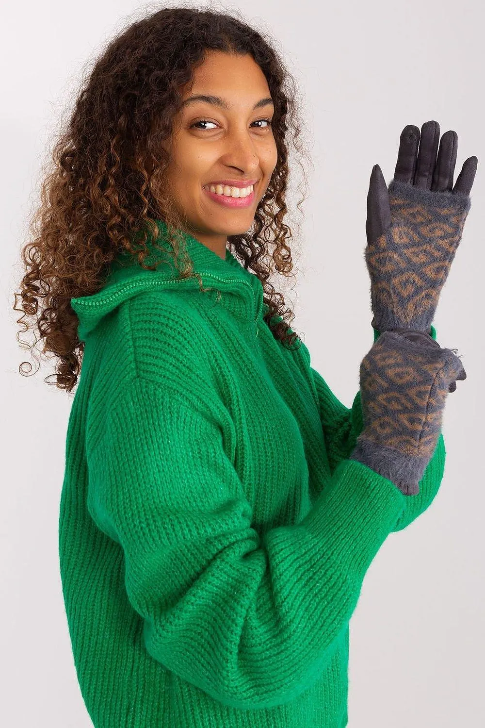 Chic Floral Touchscreen Winter Gloves