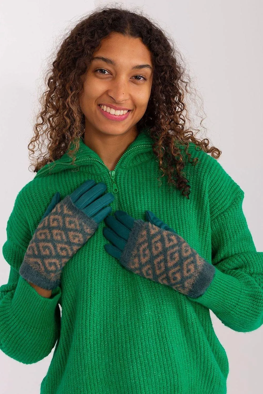 Chic Floral Touchscreen Winter Gloves