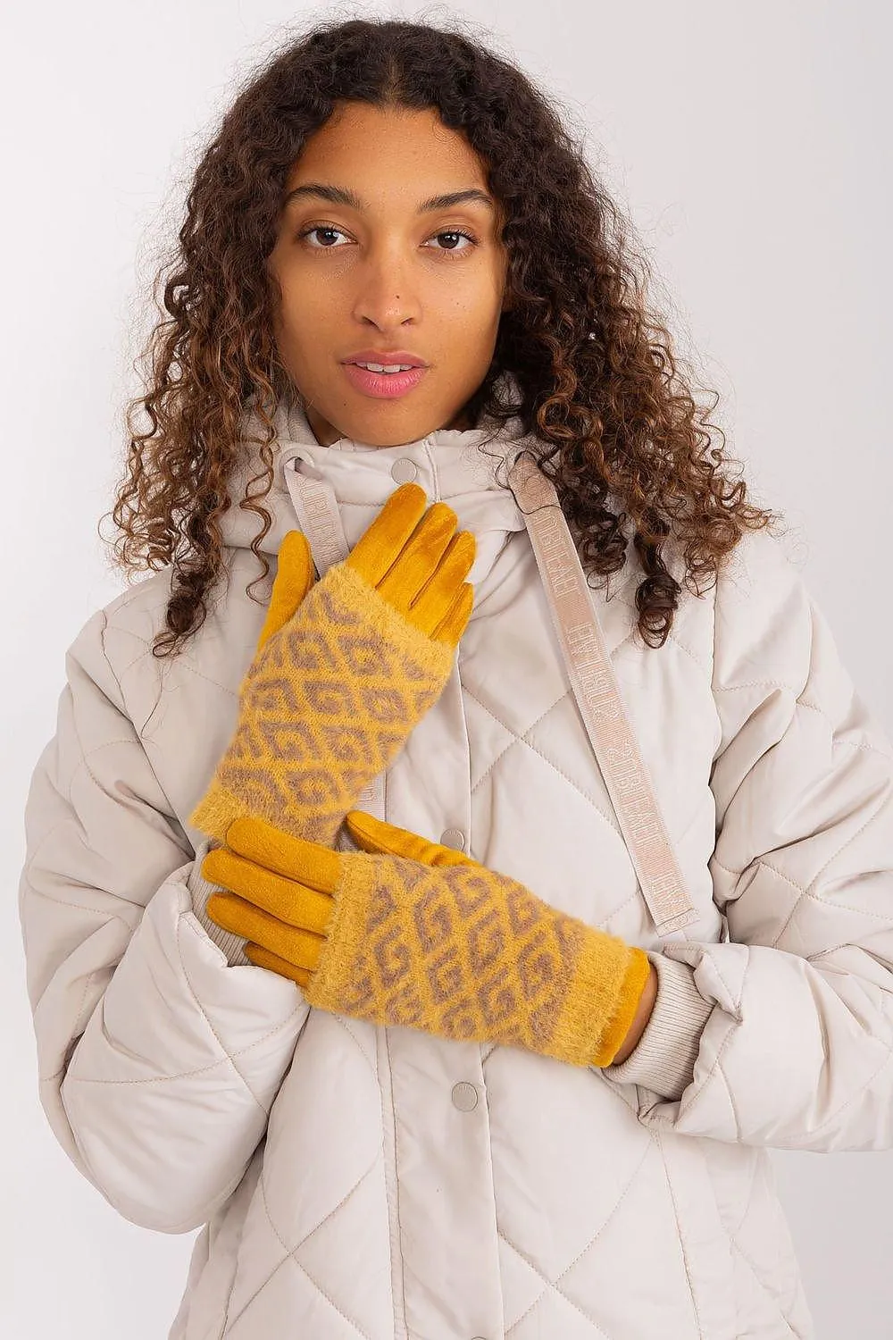 Chic Floral Touchscreen Winter Gloves