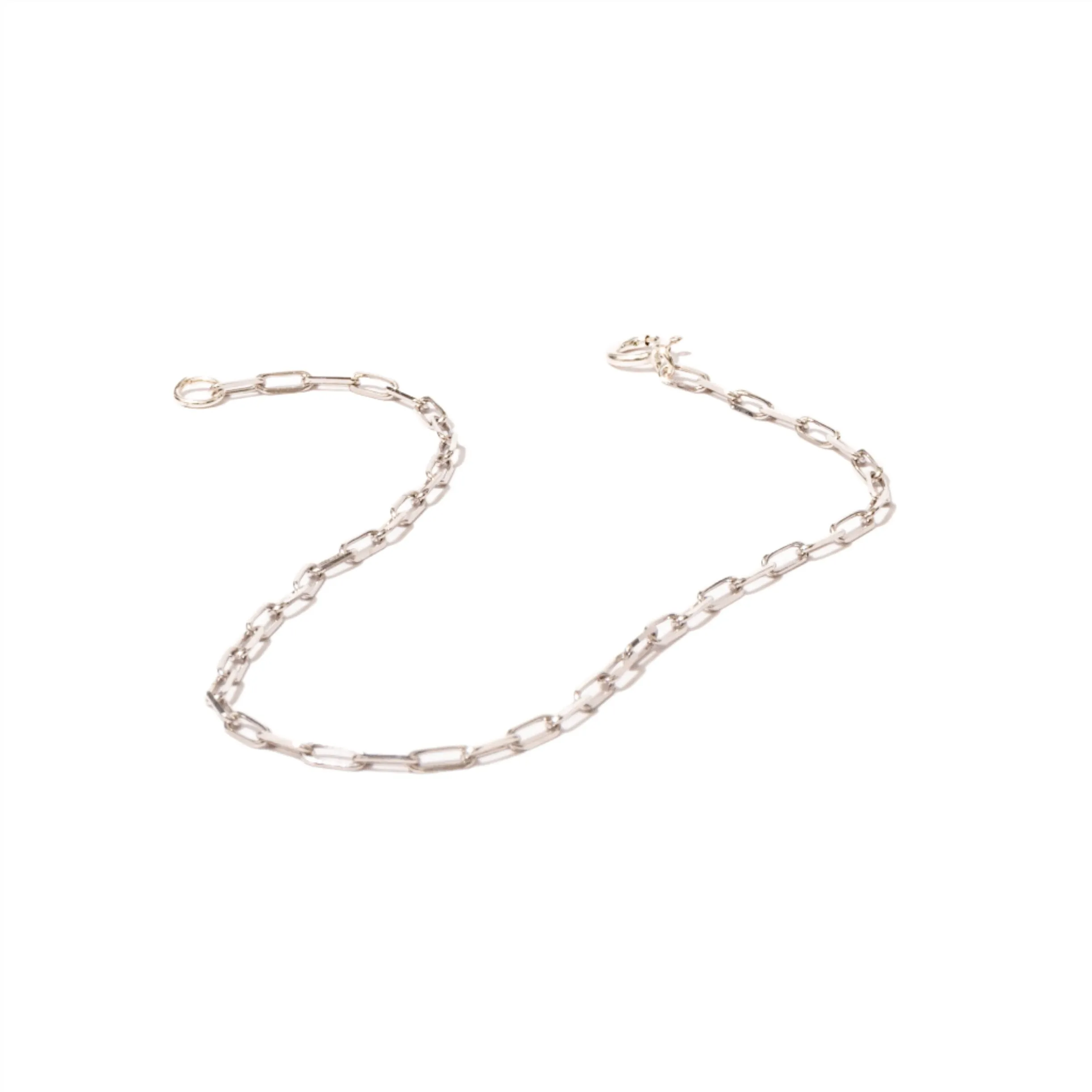 Classic Paperclip Bracelet In 14K White Gold