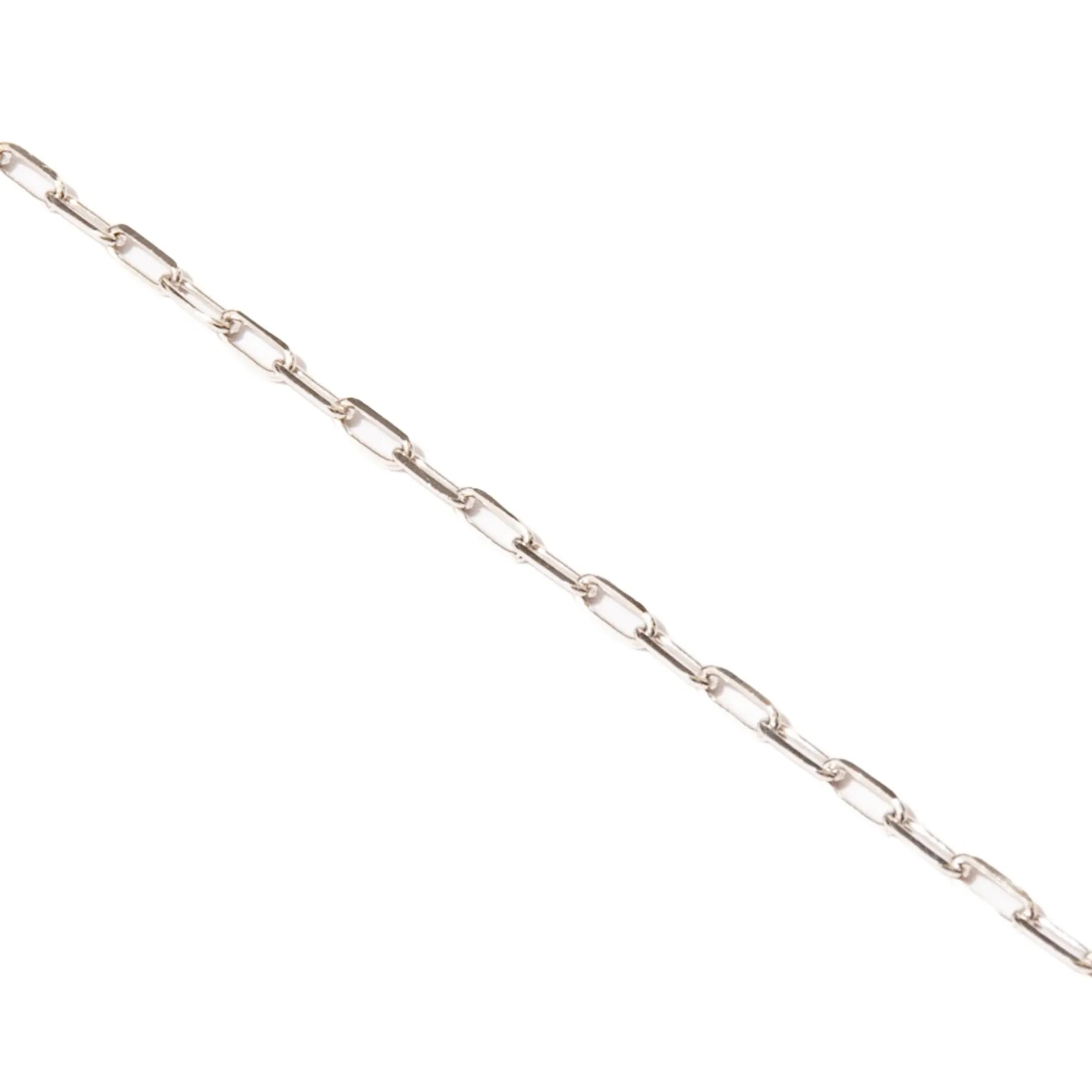 Classic Paperclip Bracelet In 14K White Gold