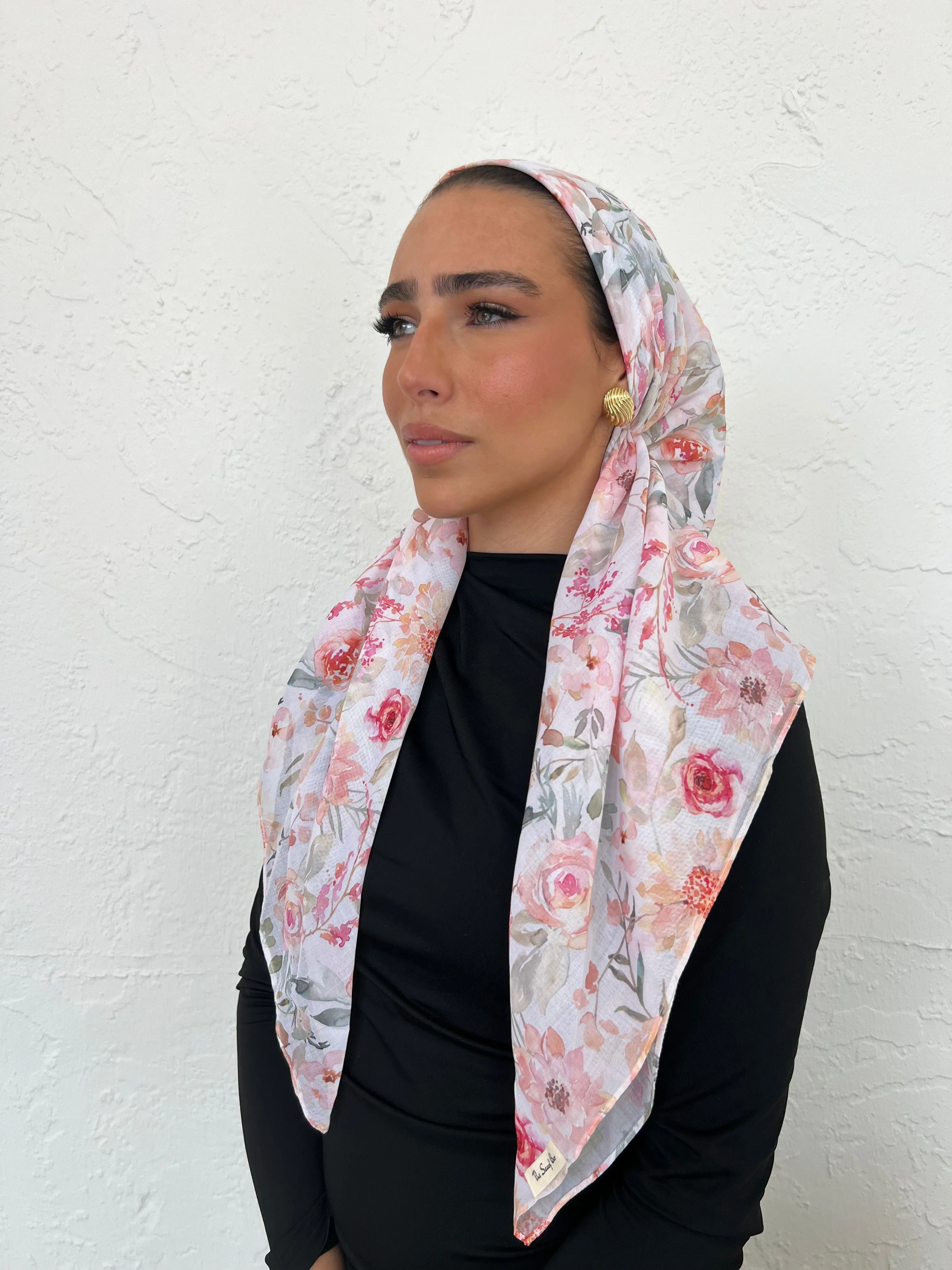 CLASSIC PRETIED Autumn Bloom Head Scarf (WITH VELVET GRIP)