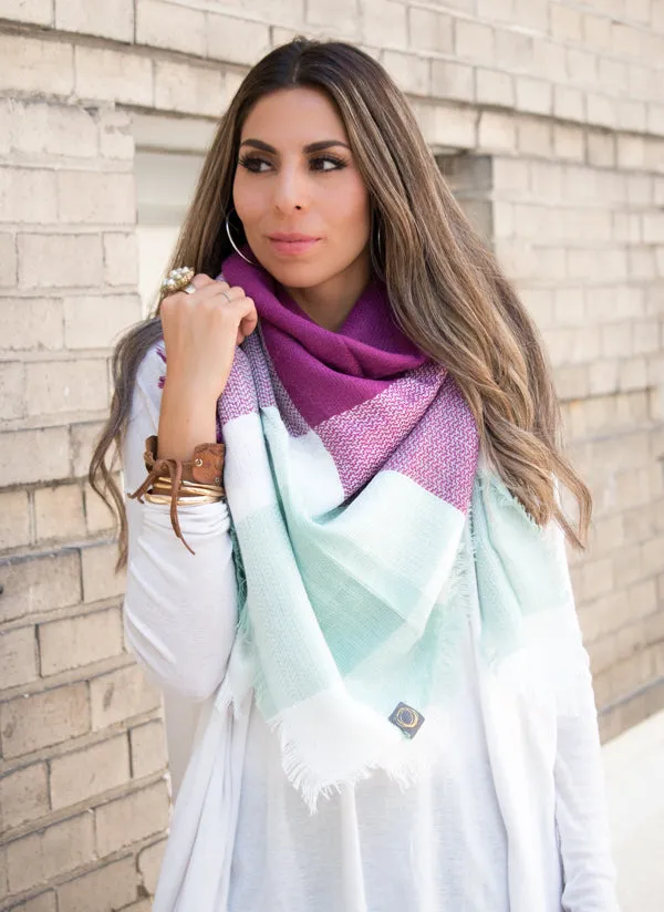 Color Block Blanket Scarf