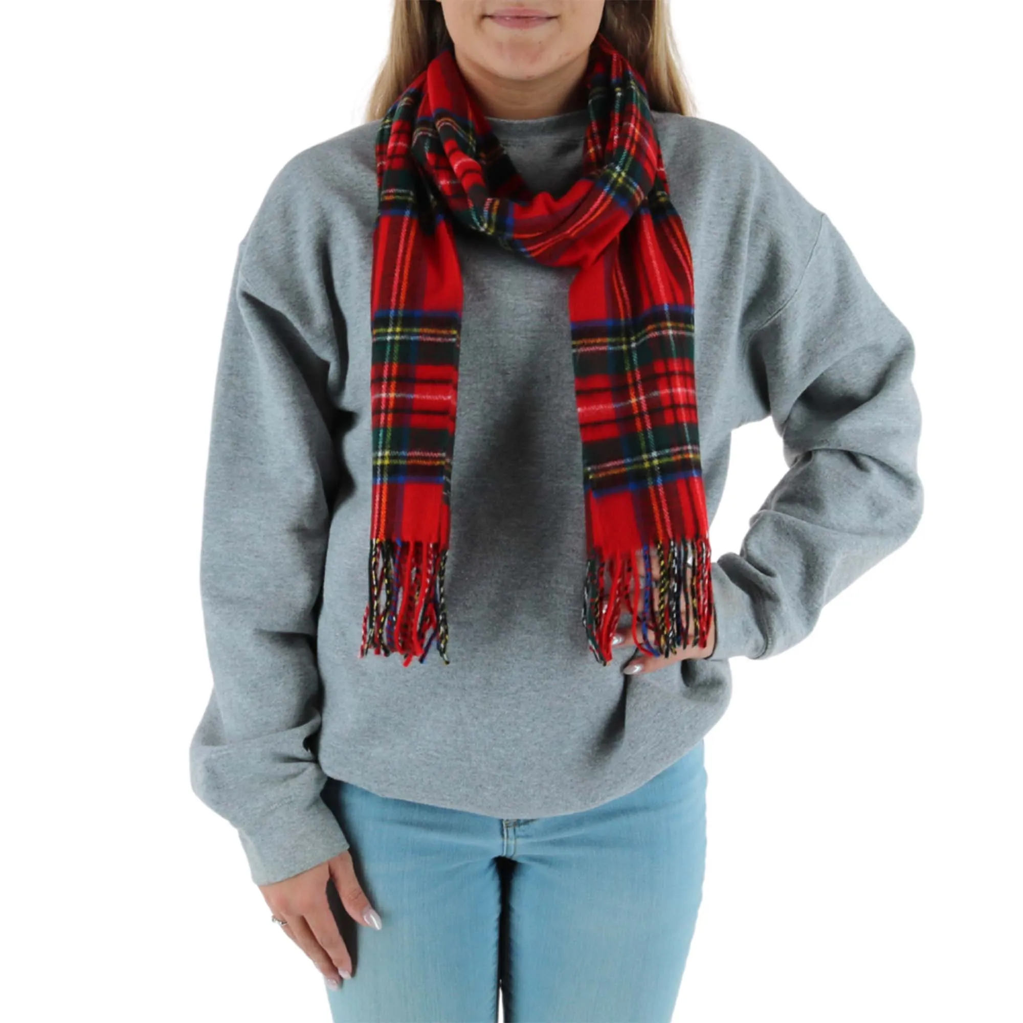 David & Young Soft Plaid Winter Scarf