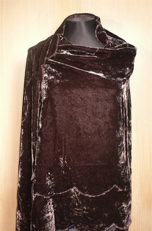 Elizabeth Gillett Black Velvet Wrap