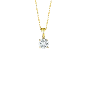 Essentials solitaire pendant necklace