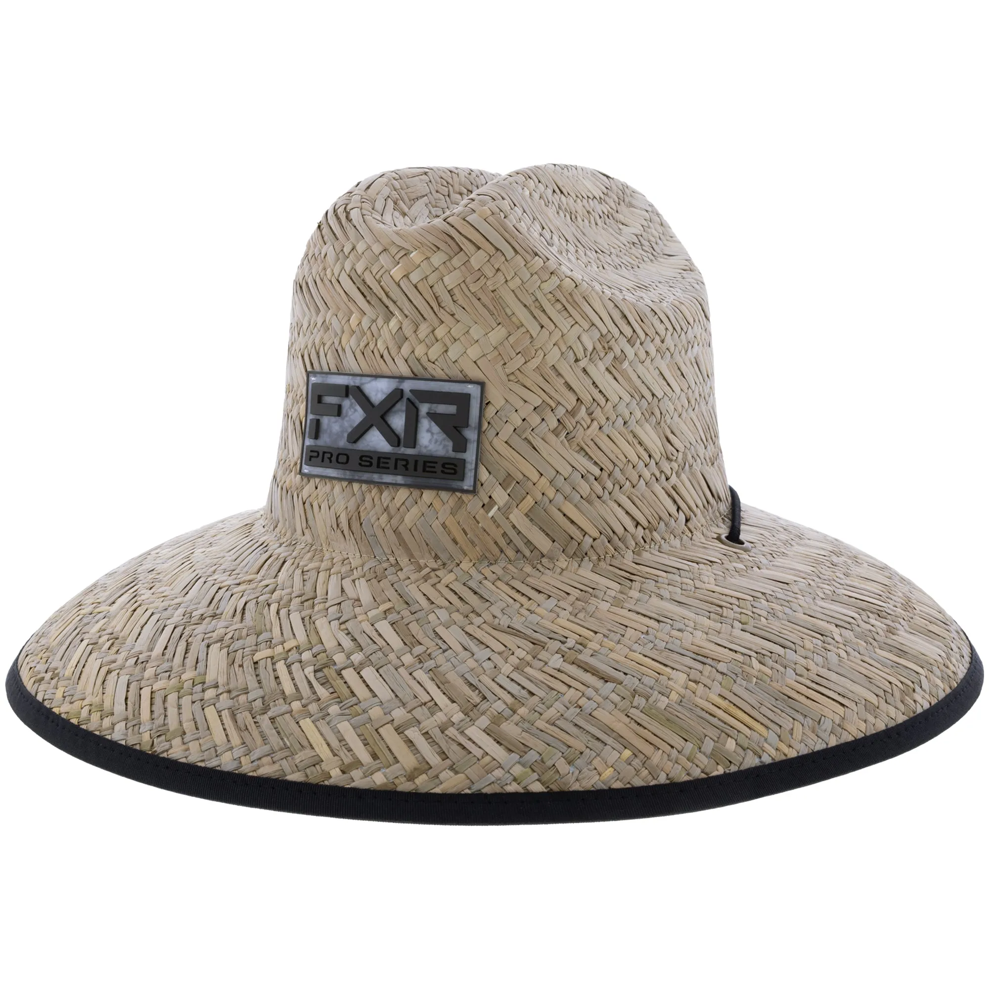 FXR  Shoreside Straw Sun Hat Full Brim Adjustable Chin Strap TPR Front Logo - One Size