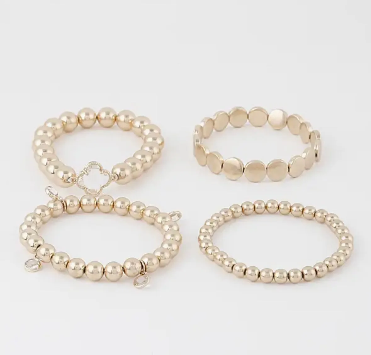 Gold Stretch Stackable Bracelets