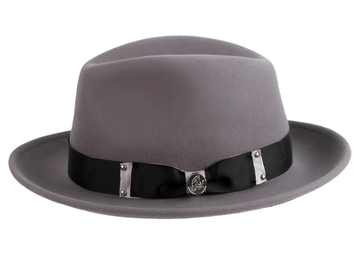 Grey Steven Land Men's Wool Fedora Felt Winter Hat-The Brooklyn