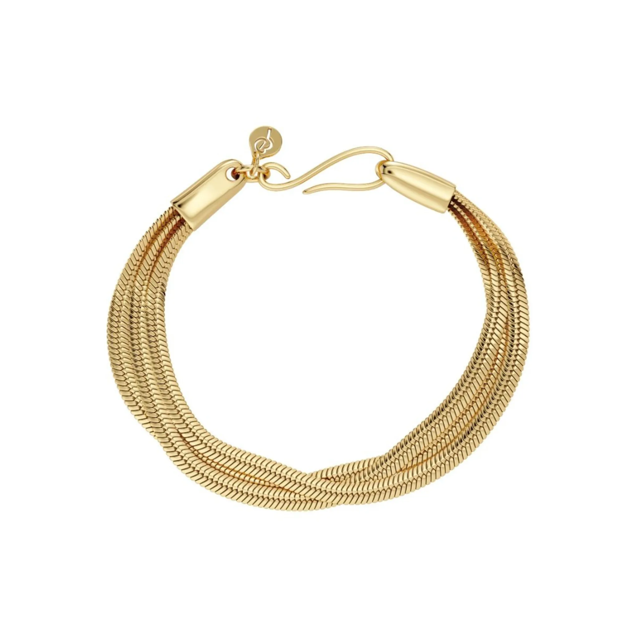 Herringbone Triple Bracelet Gold