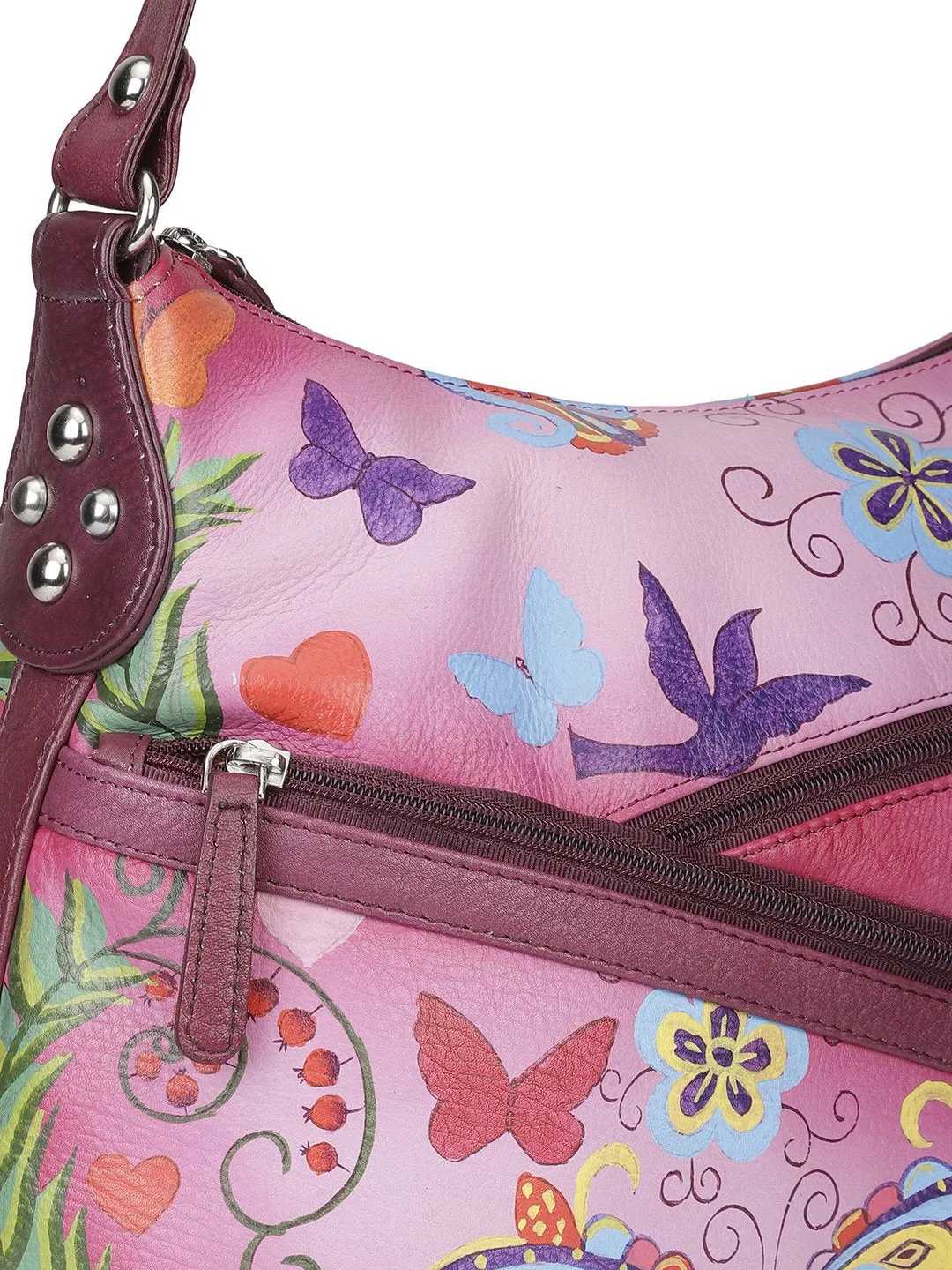 Hobo Hand Bag - Summer Wings Cherry Red