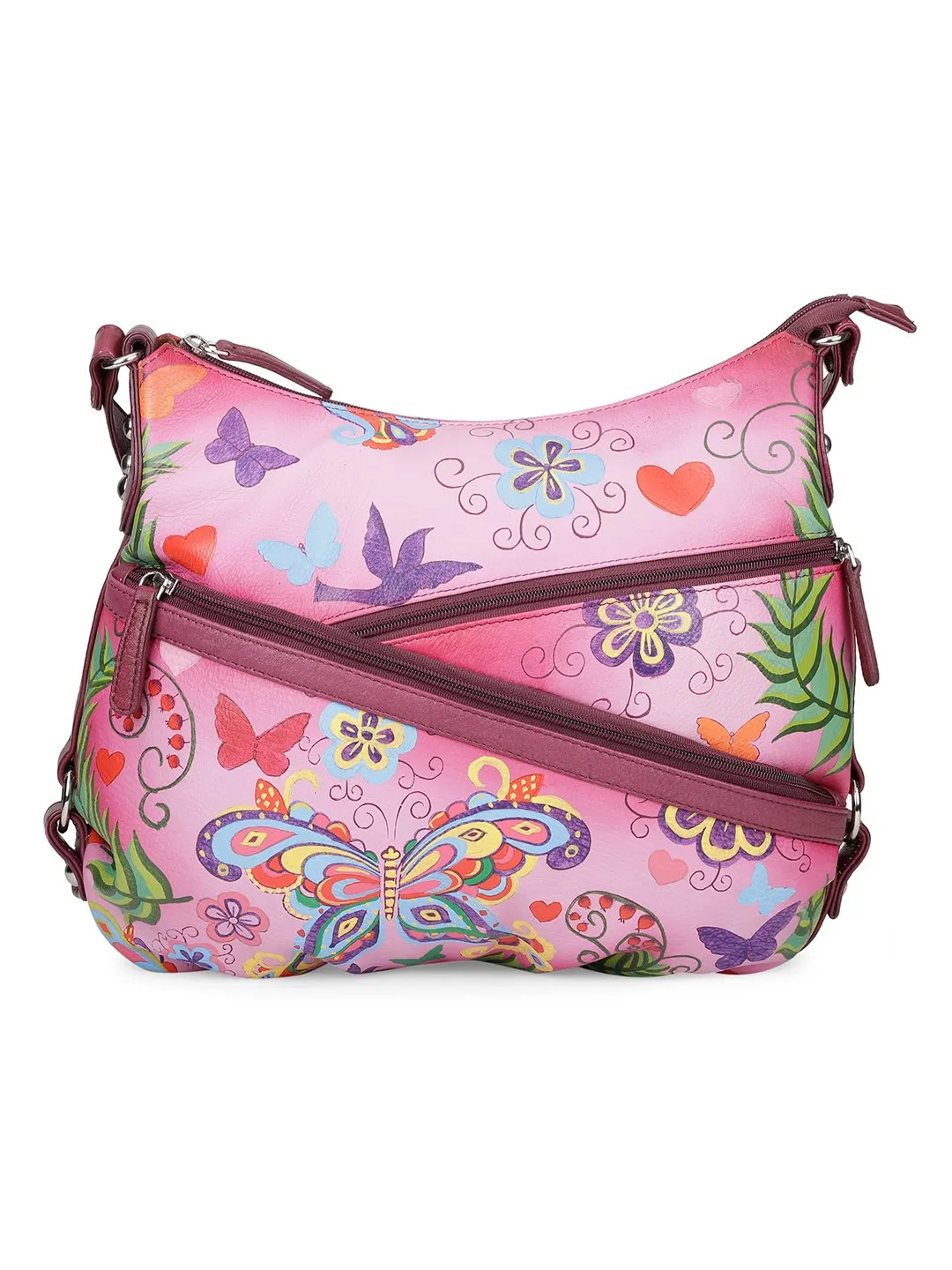 Hobo Hand Bag - Summer Wings Cherry Red