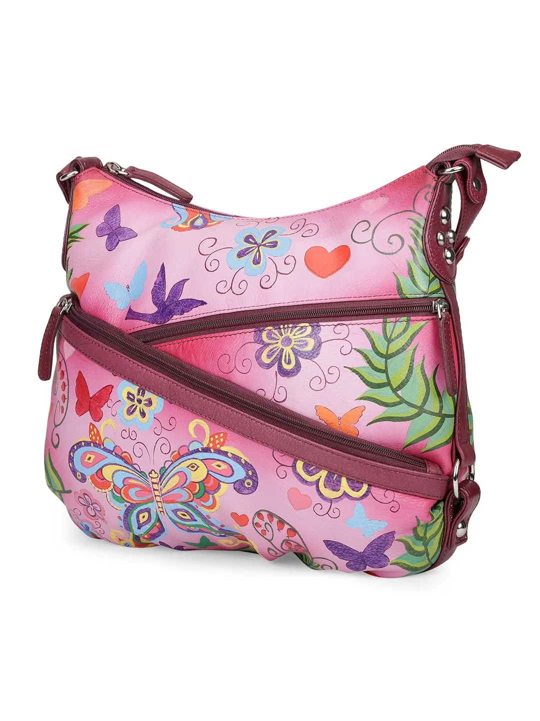 Hobo Hand Bag - Summer Wings Cherry Red