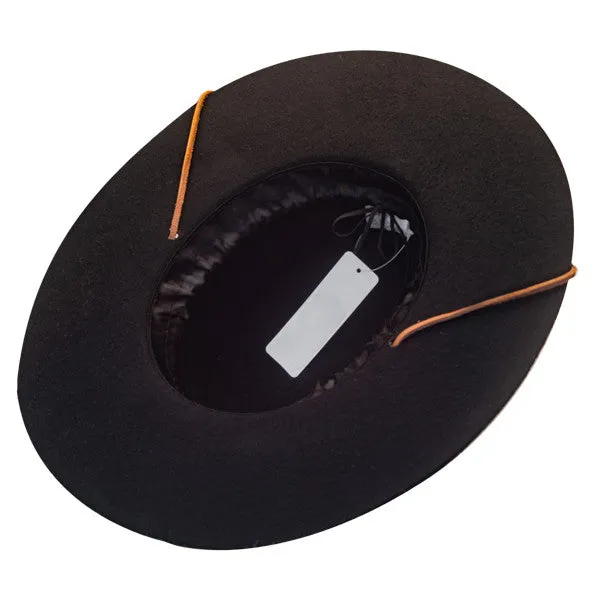 Jeanne Simmons - Wool Felt Bolero Hat w- Chin Chord