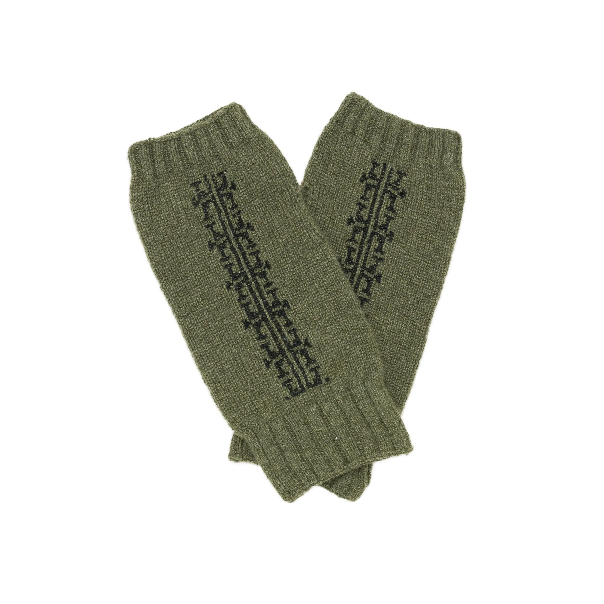 KHAKI CASHMERE MITTENS